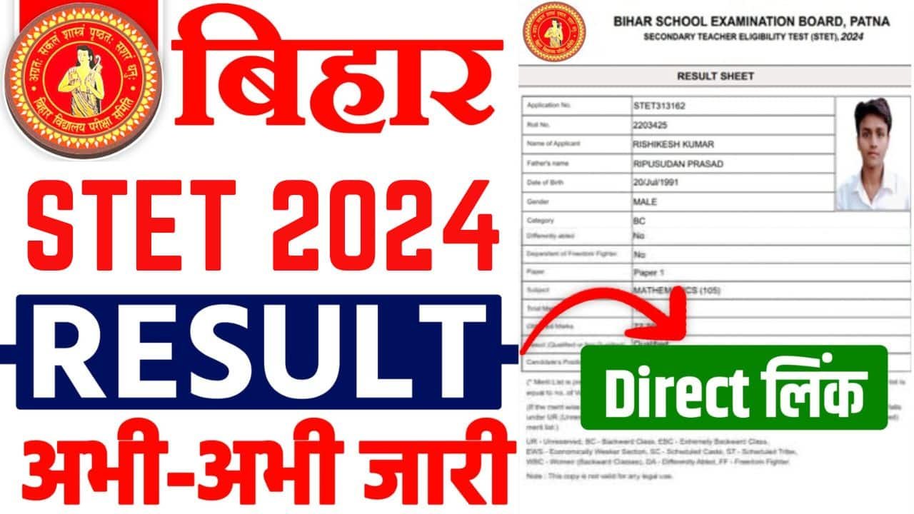 Bihar STET Result 2024