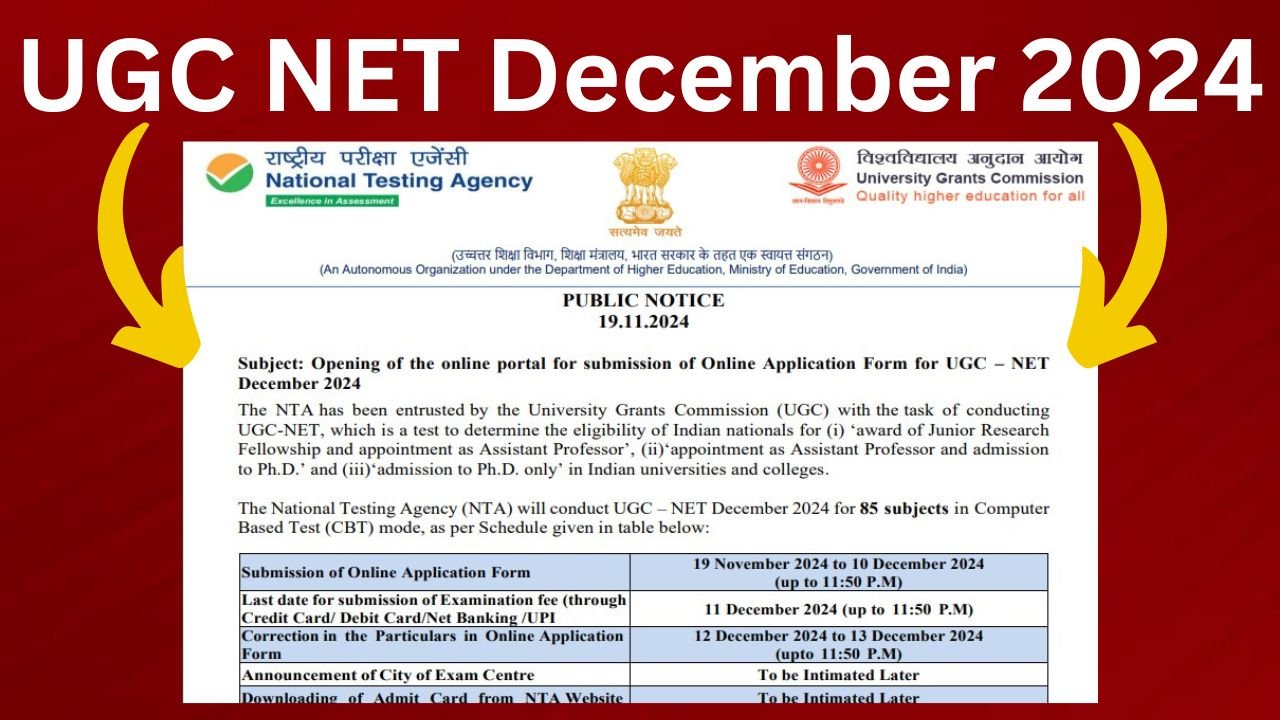 UGC NET December 2024 Notification