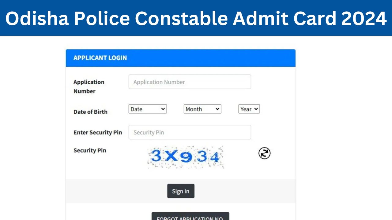 Odisha Police Constable Admit Card 2024